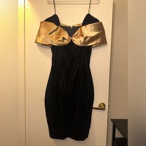 GORGEOUS Lori Max vintage black cocktail dress *rare size (14)*